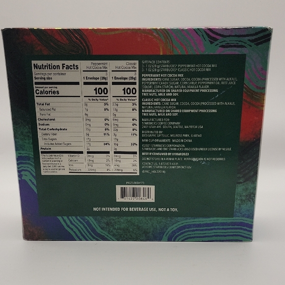 Starbucks Festive Cocoa Christmas Ornament Collection Set Of 6 MINI Cups - Picture 2 of 5